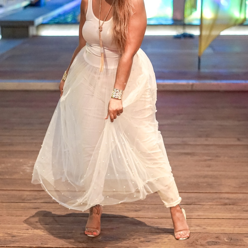 Pearl Tulle Skirt-SOLD LOCALLY